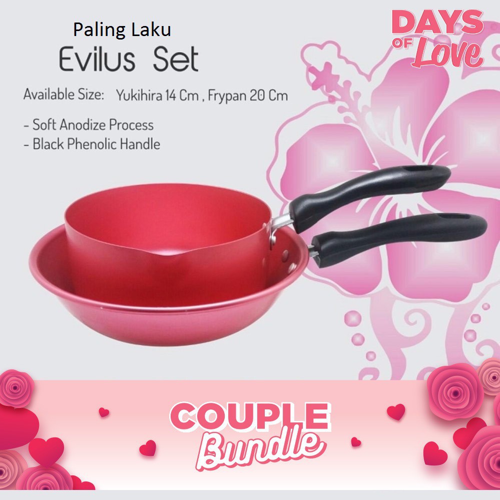 Maspion Wajan dan Panci Susu Evilus Set Anti Lengket - isi 2 pcs
