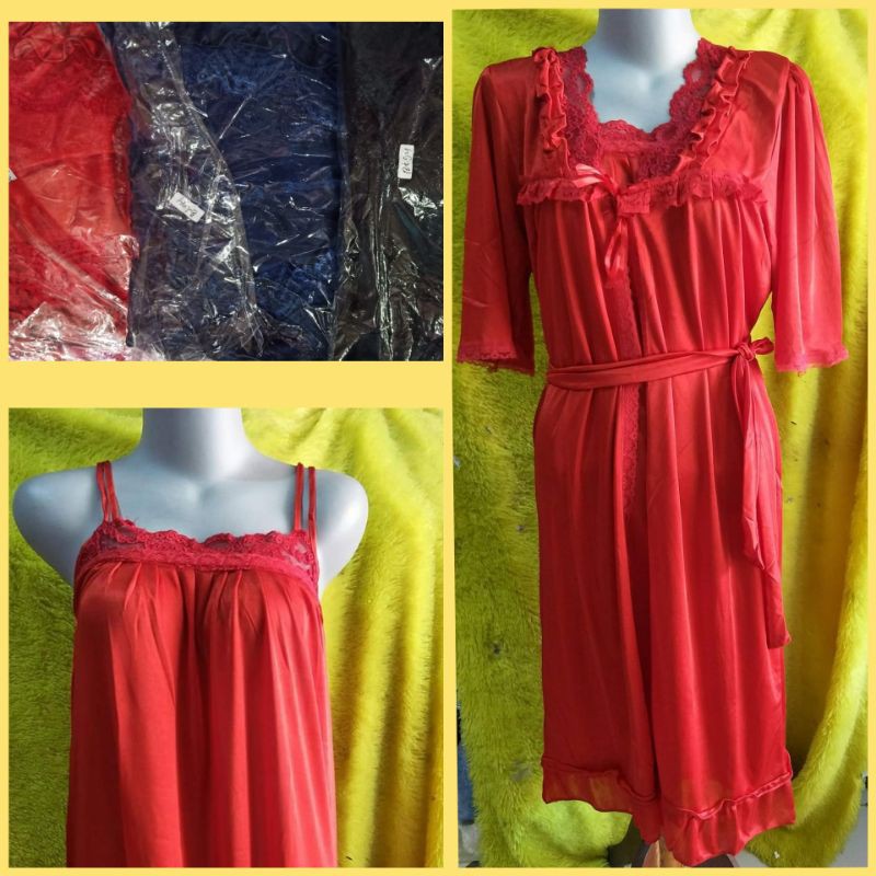 Lingerie kimono Baju tidur wanita 2 in 1
