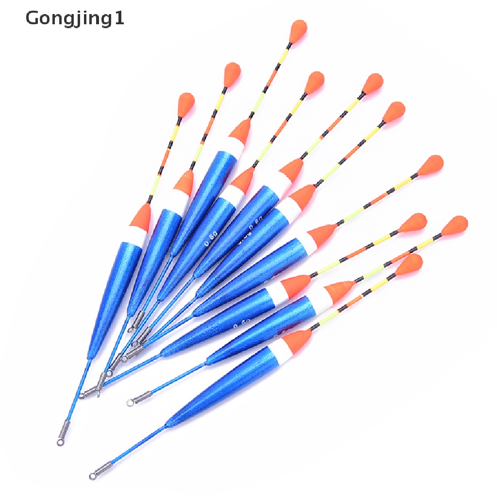 Gongjing1 10pcs Kail Pancing Bobber Apung Aneka Ukuran Untuk outdoor