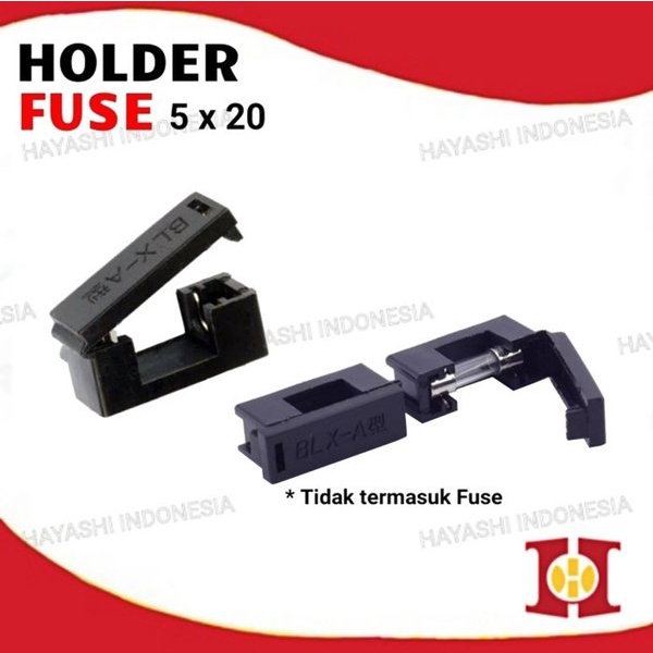 Fuse Holder PCB Tancap Kotak Sekring Sekering Kaca Gelas 5x20 mm BLX-A - 10pcs