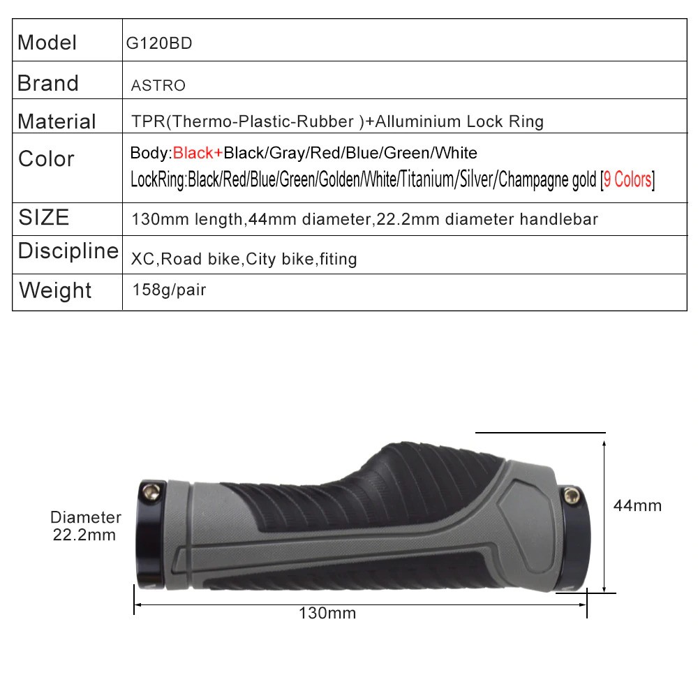 BISA COD Grip Gagang Sepeda Ergonomic Handlebar Rubber - ASTROBIKE G120