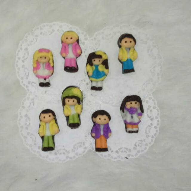 

Coklat Toples Karakter Praline Kartun Perempuan Laki-laki Lucu