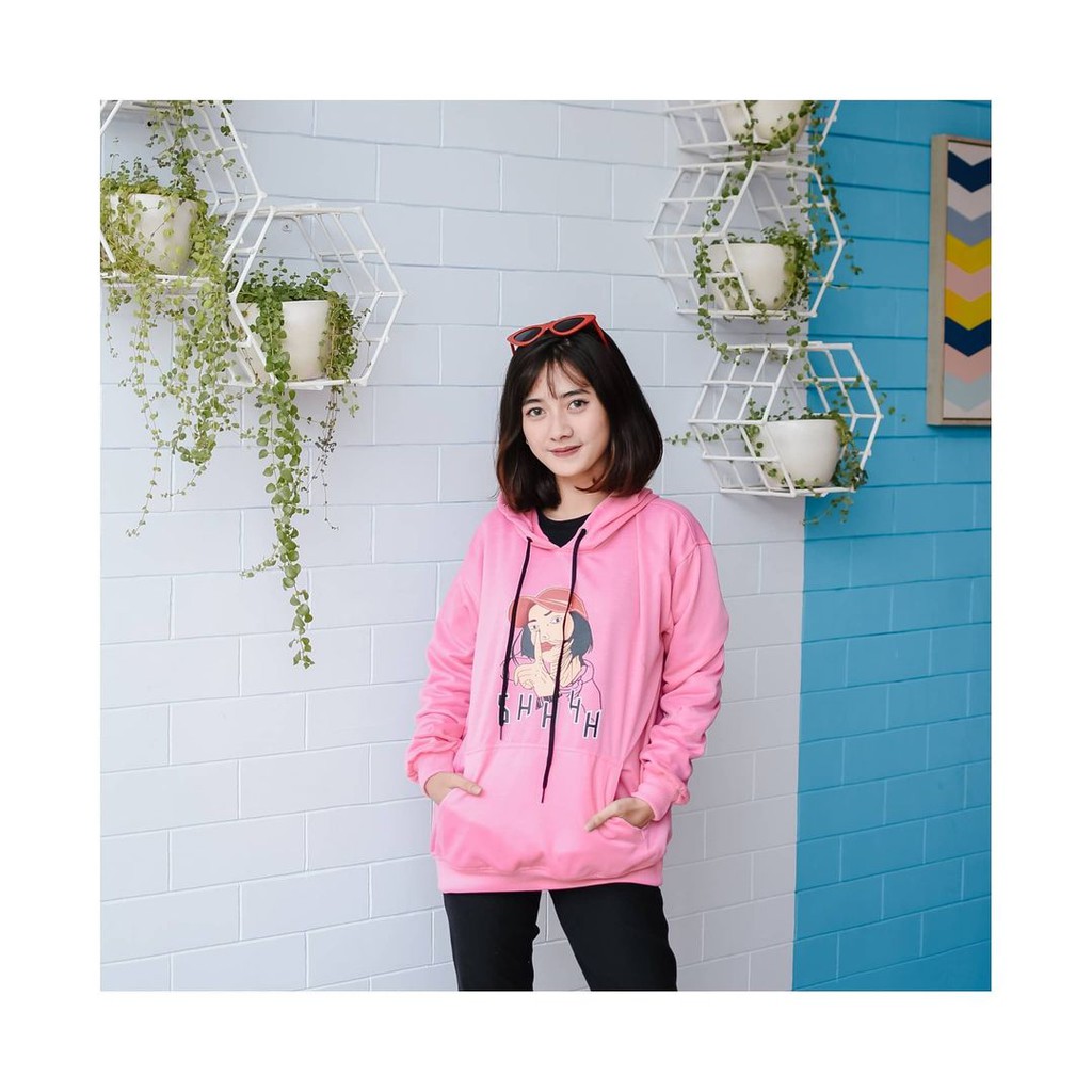 SHH Hoodie || Sweater hoodie Wanita Print II Size M-Xl