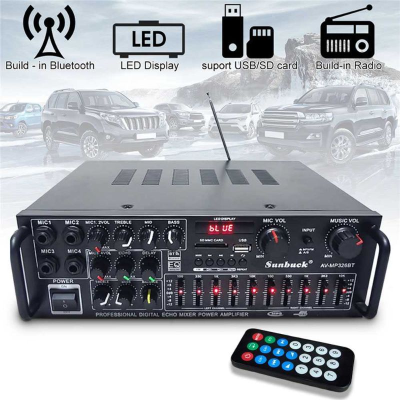 Sunbuck Bluetooth EQ Amplifier Karaoke FM 2000W AV-326BT