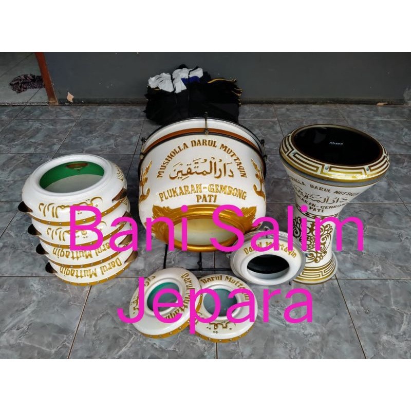 Alat Hadroh 1 Set Lengkap Ukir Berkualitas Asli Jepara Bergaransi