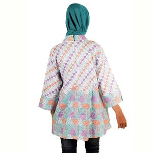 Blouse Wanita I Blus Batik I Blus Kerja Wanita Batik Vina - Warna 2