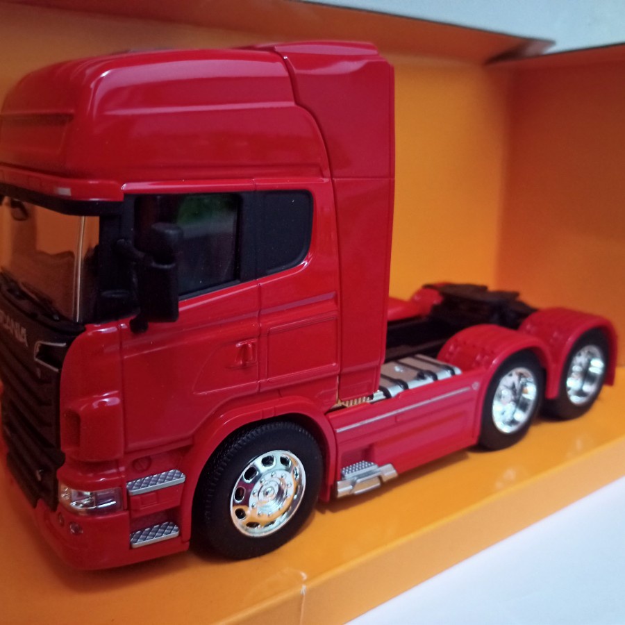 Diecast truk scania Head truck miniatur mobil welly 1:32  bahan besi harga murah
