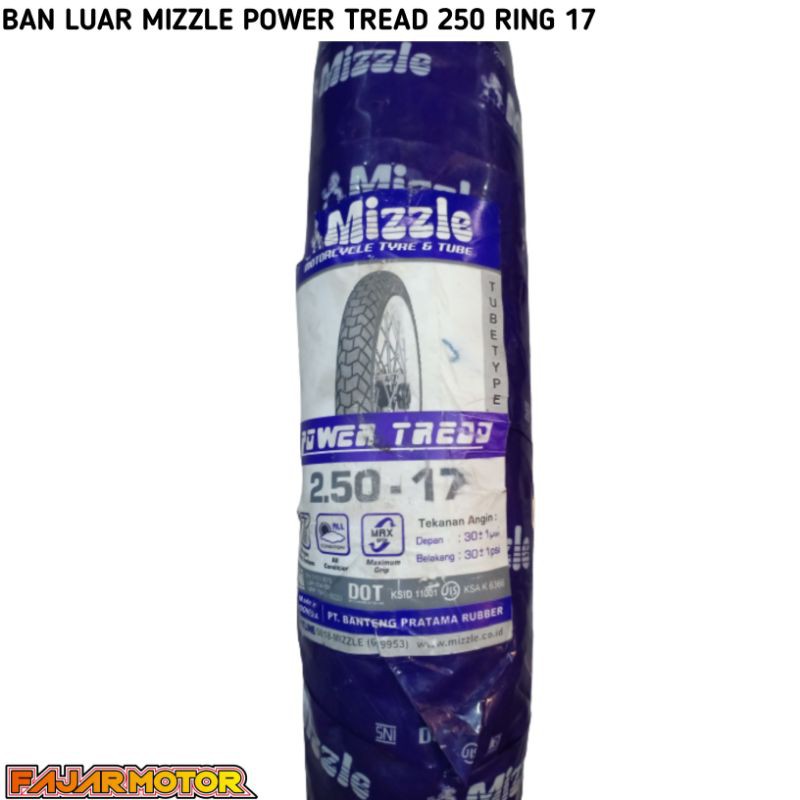 MIZZLE BAN LUAR TYPE POWER TREAD 250 RING 17 TUBETYPE