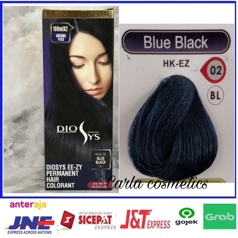 cat rambut diosys warna Blue black hair color diosys Blue black set 100 ml