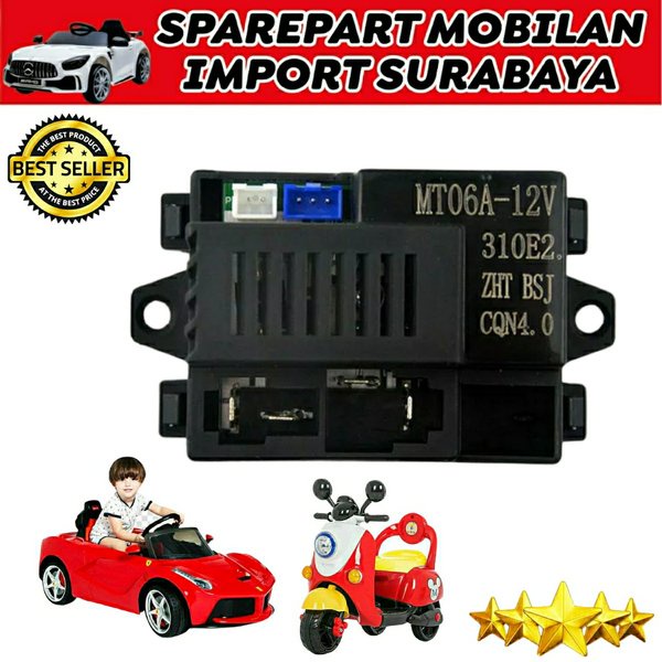 PUSAT SPAREPART MOTOR MOBIL AKI ANAK RECIVER MT06A-12V MODUL MOTOR CONTROLLER MT06 12 VOLT RIDE ON