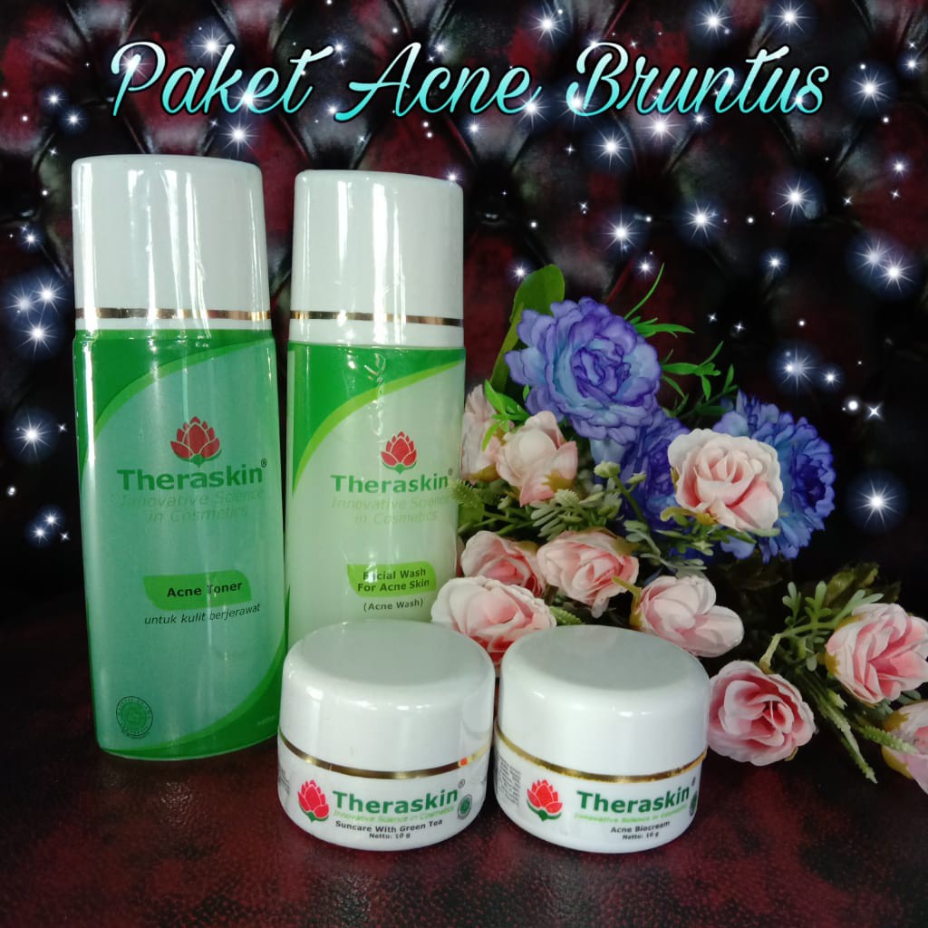 Paket Theraskin Acne Bruntus/Acne Pasir/Paket Acne biocream Theraskin