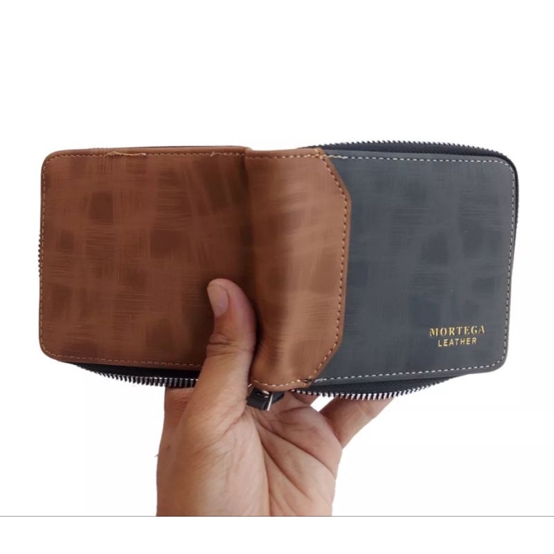 Dompet Lipat Pria Dompet Kulit PU Model RESLETING M-811