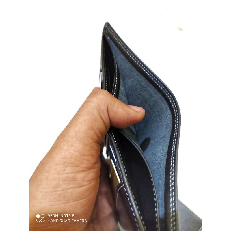 Dompet Pria Kulit Asli 3/4Embos Bantent- Tanpa Kain Furing