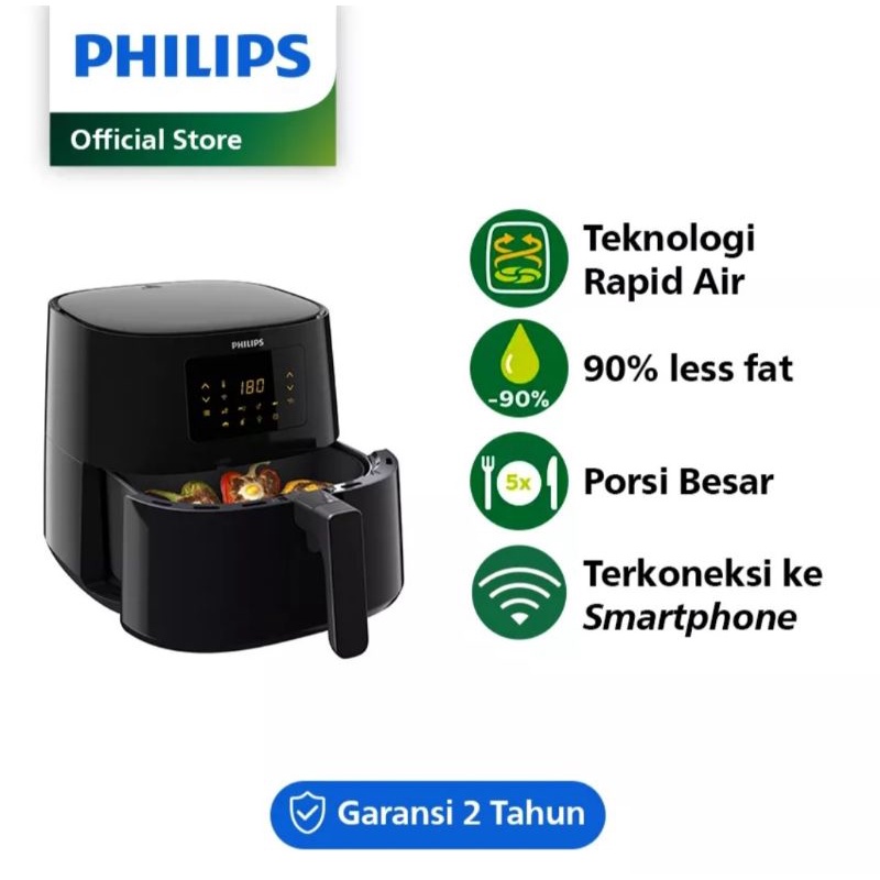 Philips HD9280 Air Fryer XL Kapasitas 1.2kg / 6.2L HD9280/90