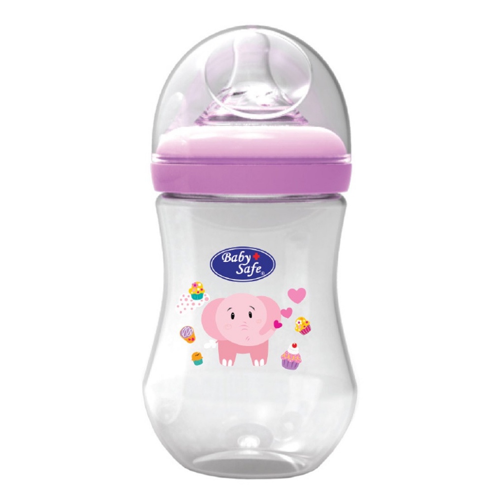 Baby Safe WN05 Wide Neck Botol 250 ml Motif - Botol Susu - Botol Minum