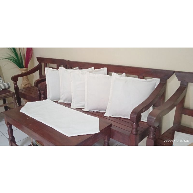 1 set Sarung bantal kursi polos