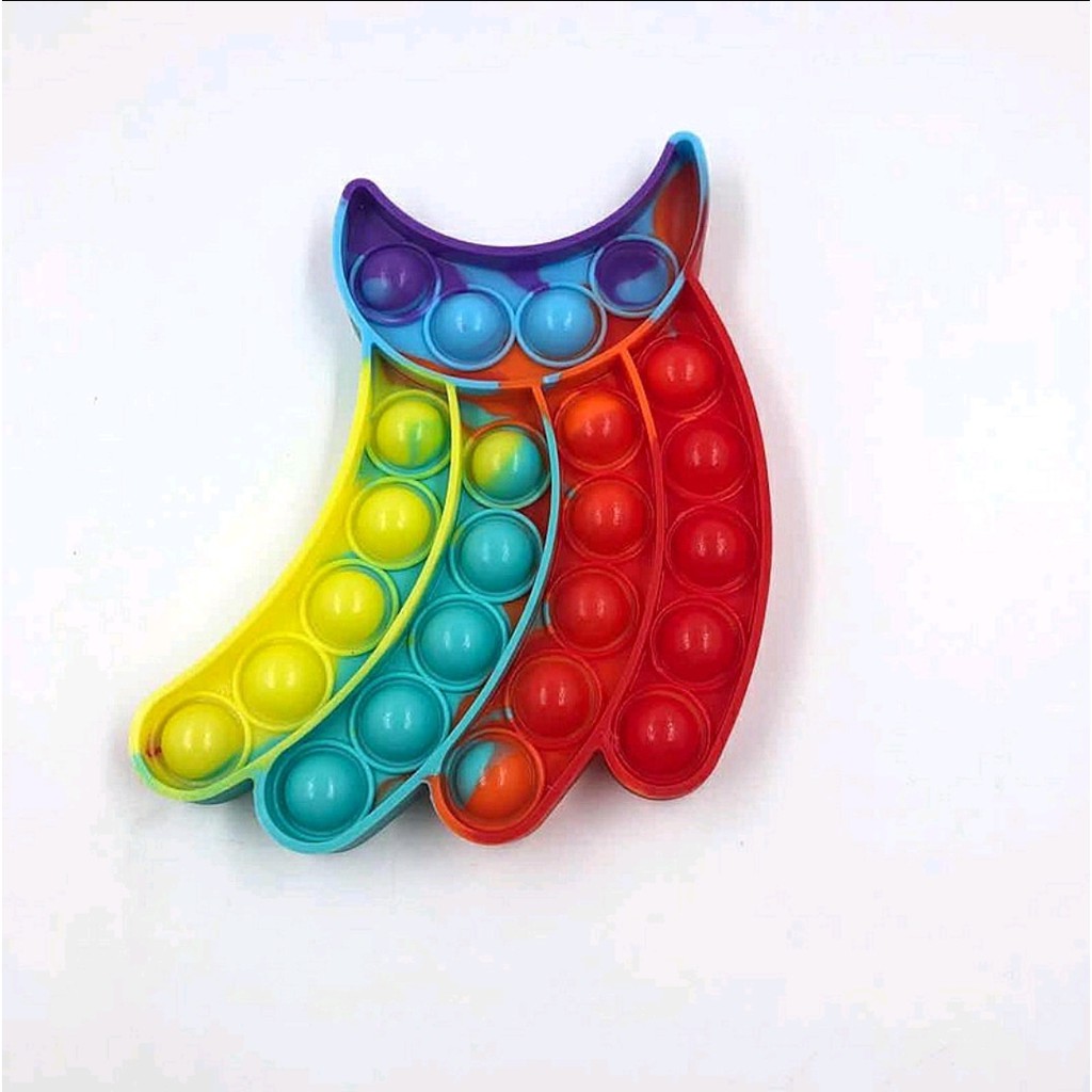 fidget push Pop Squishy Bubble Pop It Silikon Fidget Toy Pelangi Penghilang Stress MAINAN ANAK COD-BANANA