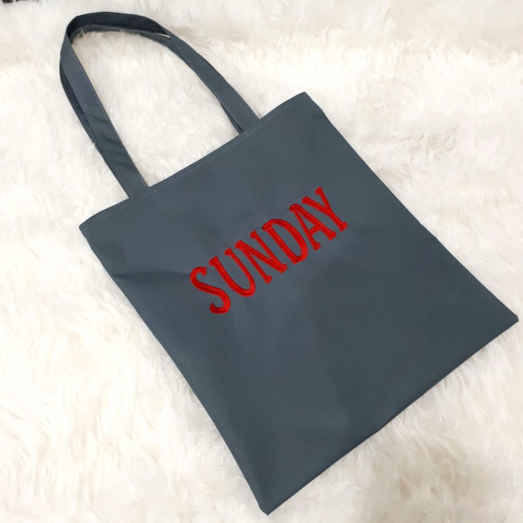 Totebag Bordir Custom ll Kanvas ll 35x40cm