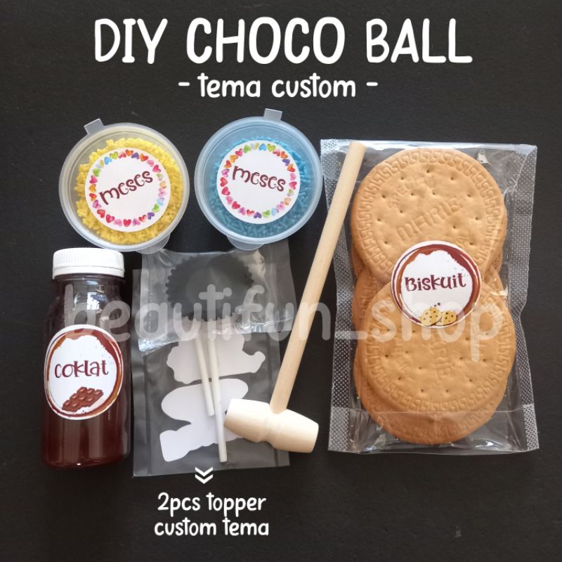 Souvenir ultah anak DIY choco ball | souvenir ulang tahun anak | goodie bag souvenir | sovenir ultah