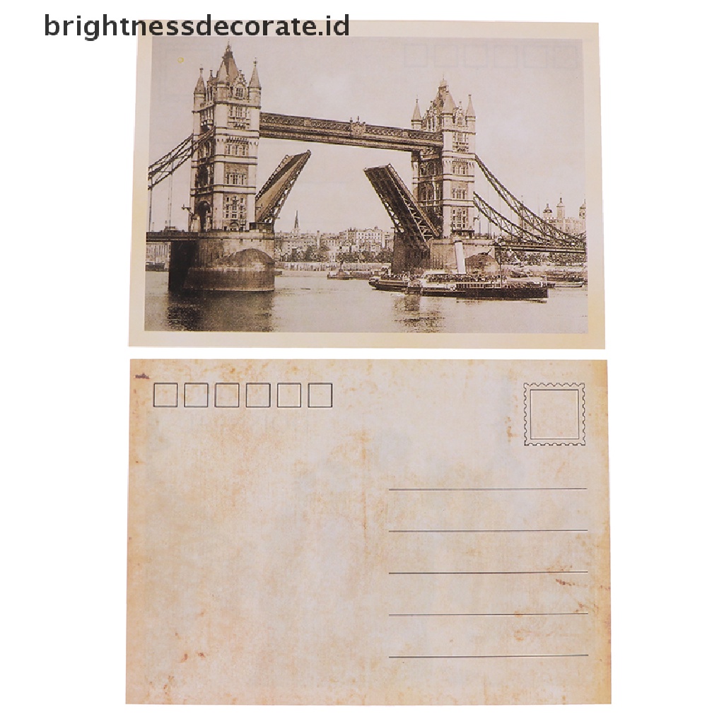 [birth] 32pcs travel postcard vintage landscape building photo picture poster post cards [ID]