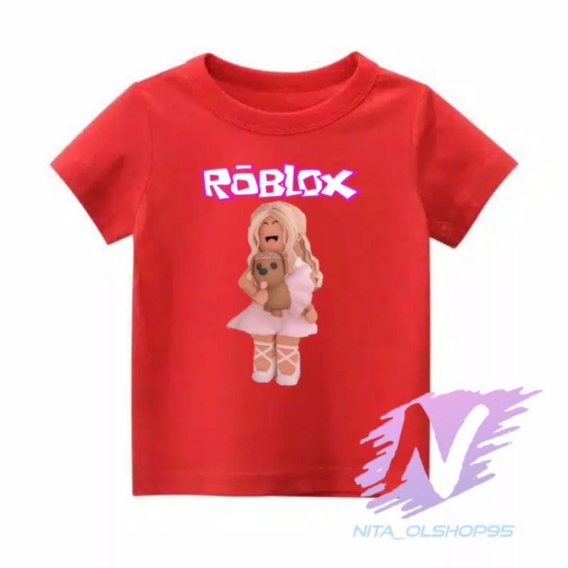 bisa bayar di tempat kaos anak roblox perempuan baju anak charakter kartun lucu