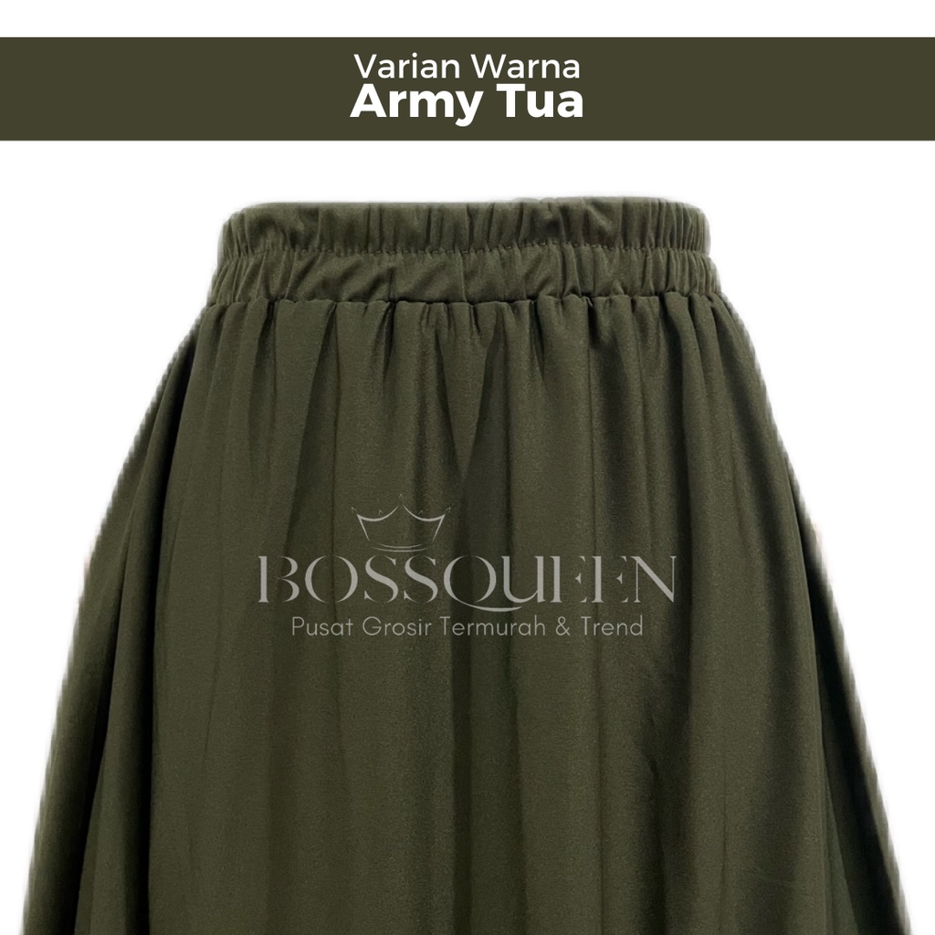ROK KERJA WANITA POLOS BASIC PREMIUM 100%HYGET SUPER /ROK POLOS GRADE A/ROK POLOS MAYUNG-ARMY TUA