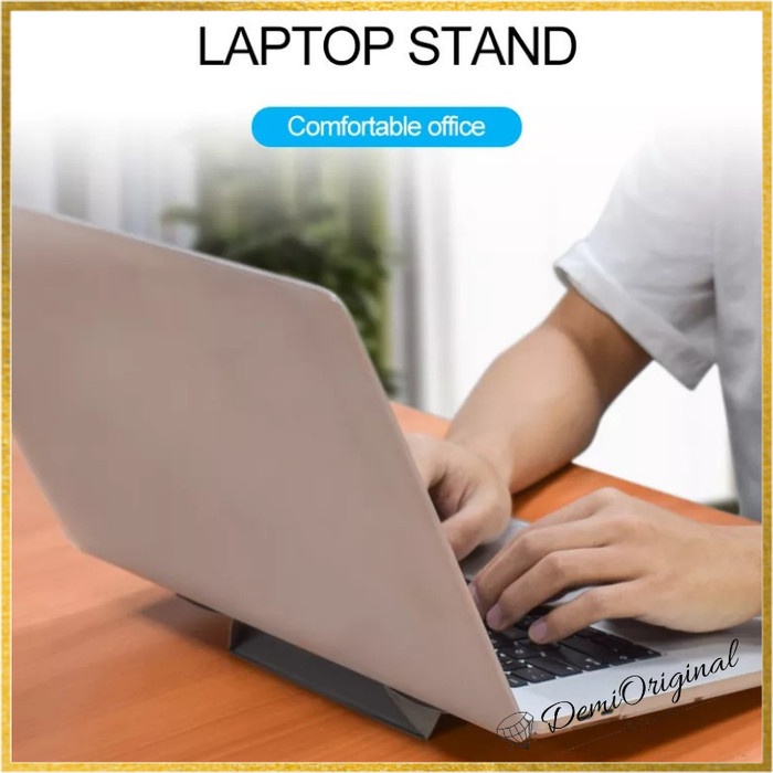 Adhesive Low Profile Light Weight Foldable Laptop Macbook Slim Universal Stand SCRATCH PROOF