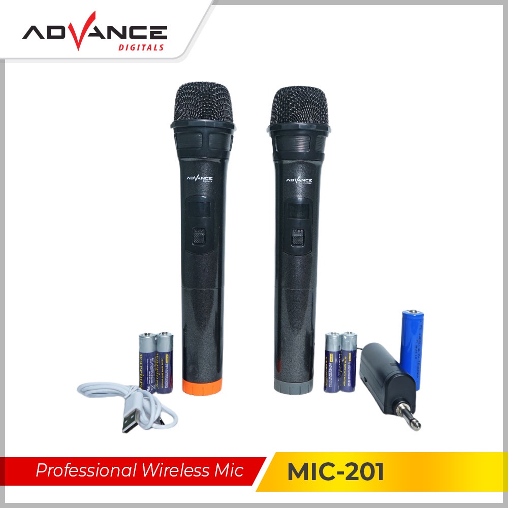 Advance MIC-201 Dua Microphone Wireless Professsional Mic Karaoke Double