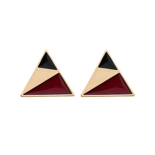 LRC Anting Tusuk Fashion Triangle Shape Decorated Earrings F1787X