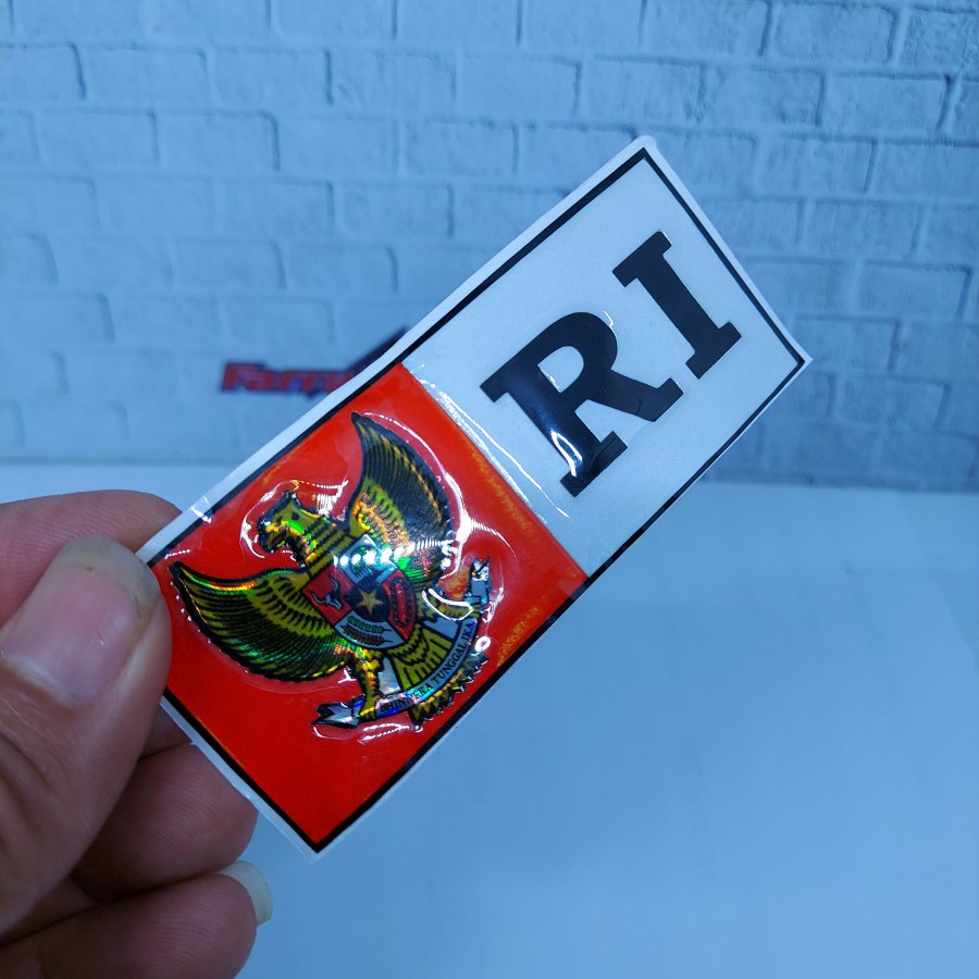 stiker timbul sticker 3d garuda RI Horizontal