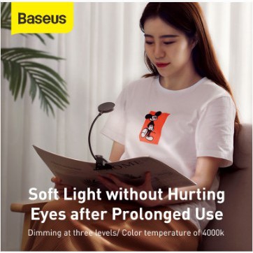 BASEUS COMFORT READING LAMP CLIP ON LAMPU BACA BELAJAR MEJA KERJA