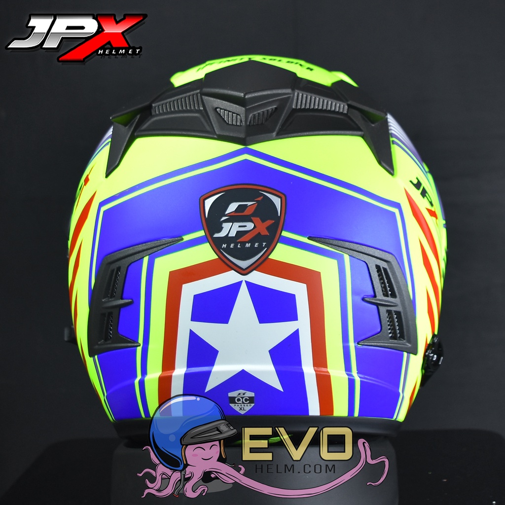 HELM JPX SUPERMOTO_INFINITY SOLDIER - FLUO YELLOW DOFF