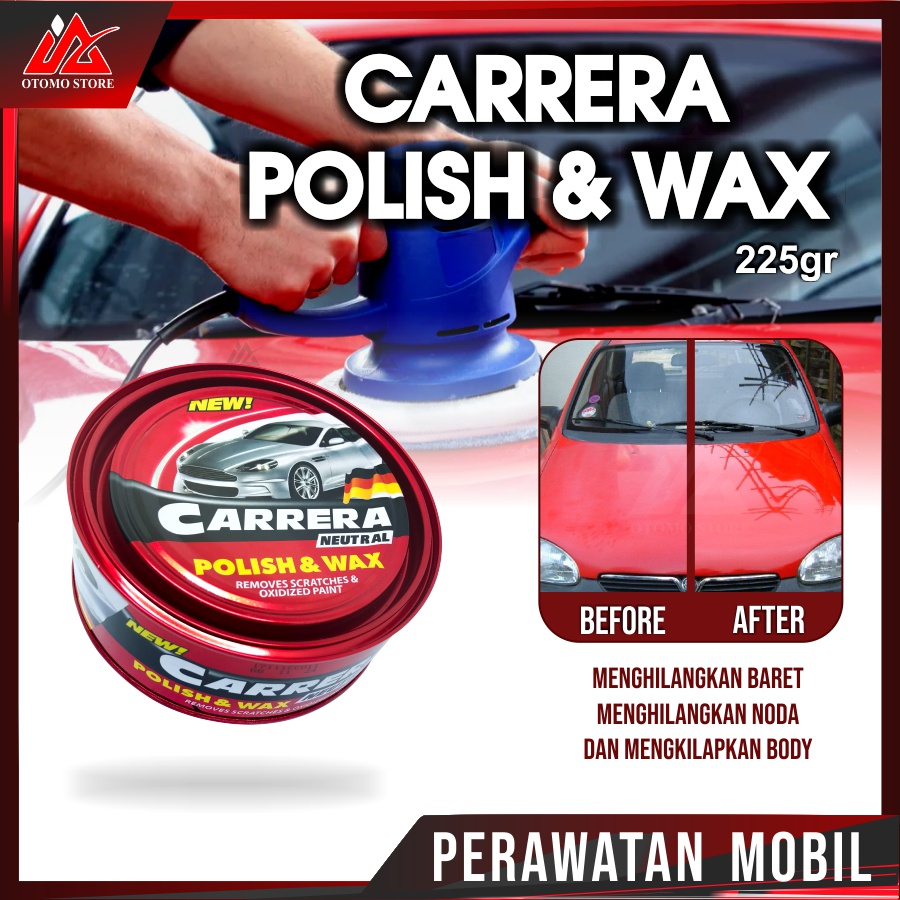CRR POLISH KALENG Carrera Polish & Wax Neutral 225G Penghilang Baret Lecet dan Pengkilap Body Mobil
