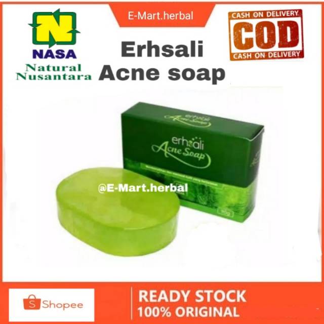 [COD] sabun untuk jerawat bruntusan Erhsali Anti Acne Shoap Original Nasa /Wajah Mulus Tanpa Jerawat