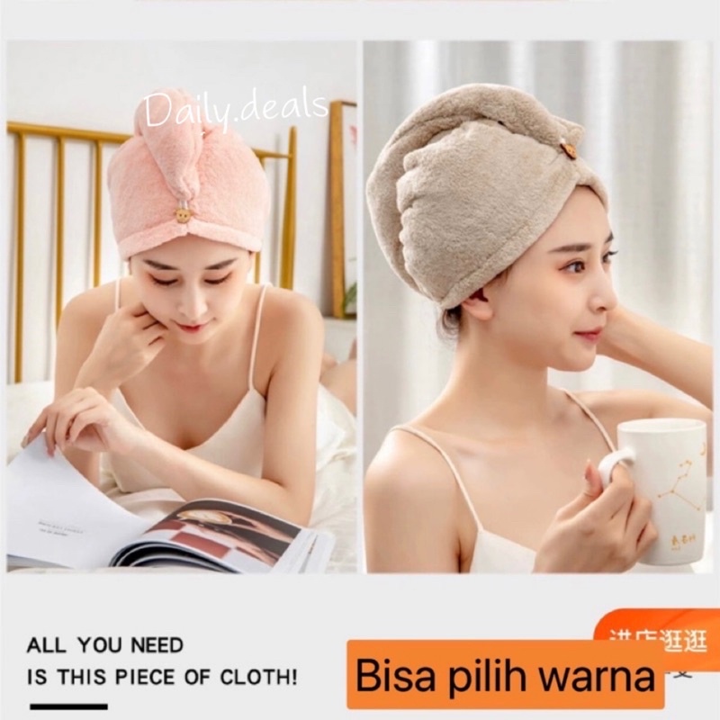 [045] HANDUK KERAMAS (B), HANDUK KERAMAS BISA PILIH WARNA, HANDUK KERAMAS MICROFIBER, HANDUK KERAMAS CEPAT KERING