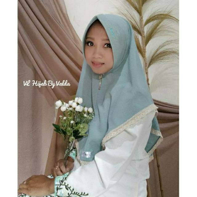 VL hijab Khimar syahila jilbab kerudung instan variasi renda pet atem berbordir