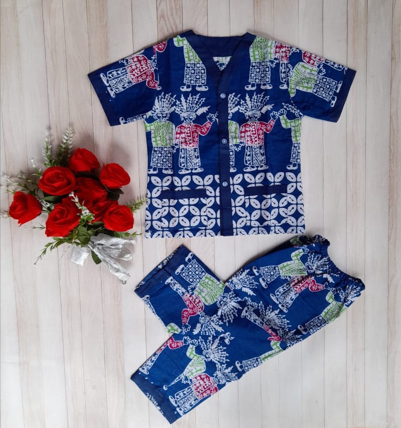 Setelan Batik Piyama Anak Bayi Balita Cewek Cowok Kekinian Dan Adem Banget