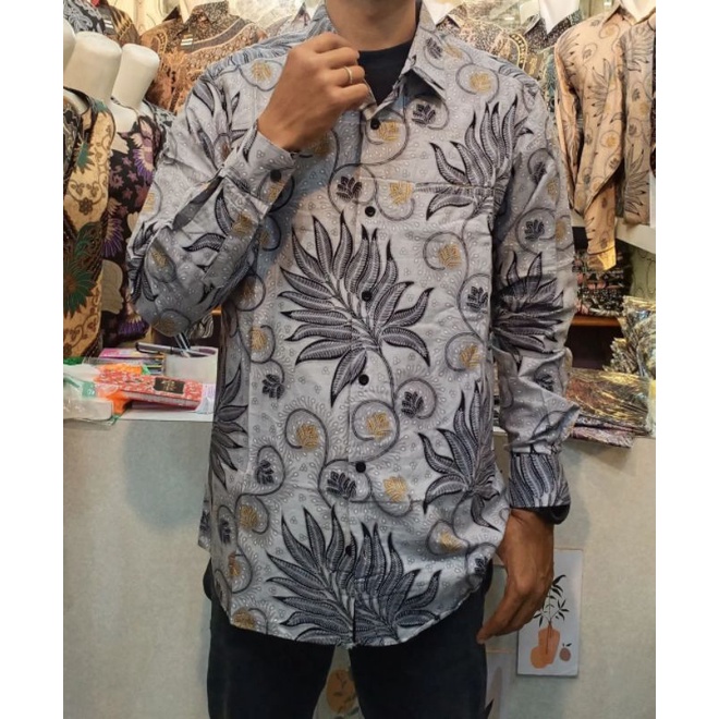 Baju Batik Pria Katun Premium Pendek Panjang Seragam Motif Terbaru Modern Size M L XL XXL XXXl