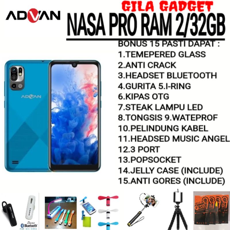 ADVAN NASA PRO RAM 2/32GB GARANSI RESMI