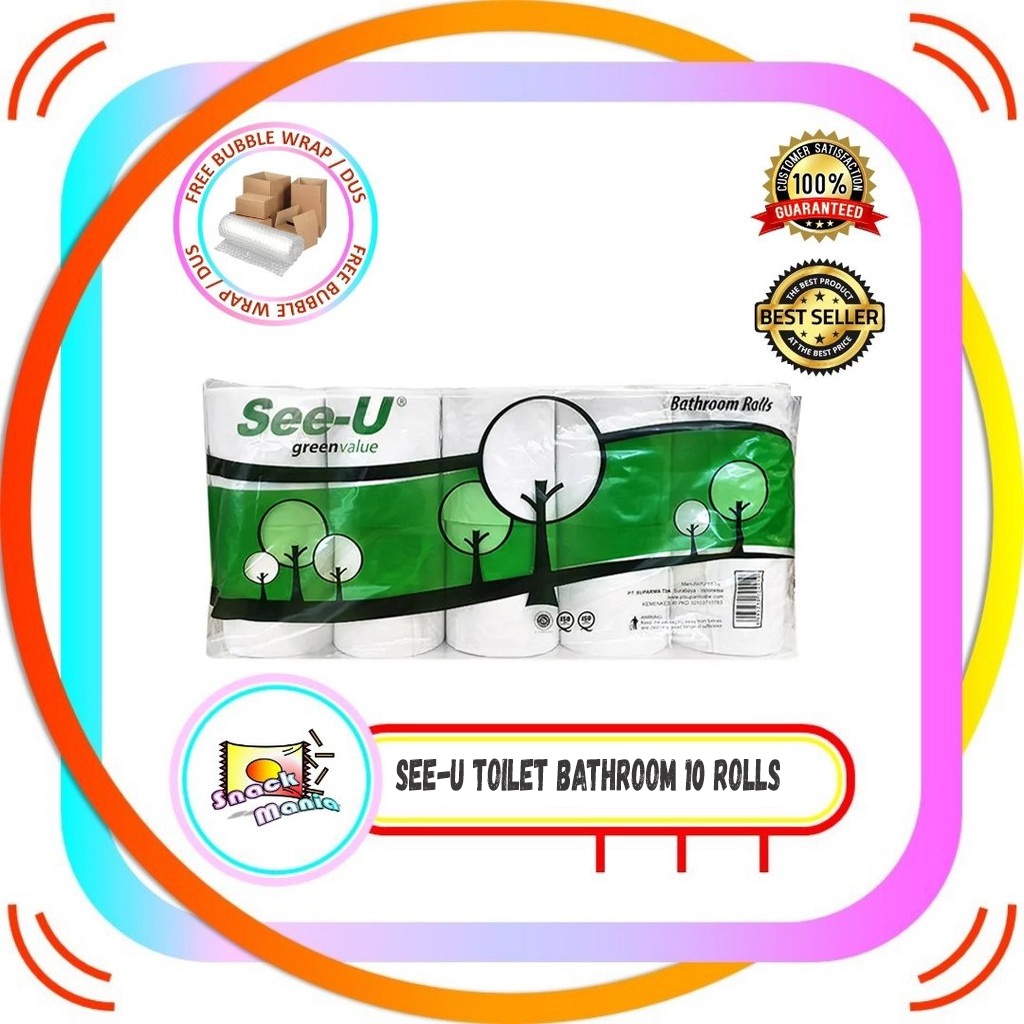 See-U See U Tissue Toilet Core Bathroom 10 Rolls Tisu Gulung Roll SeeU