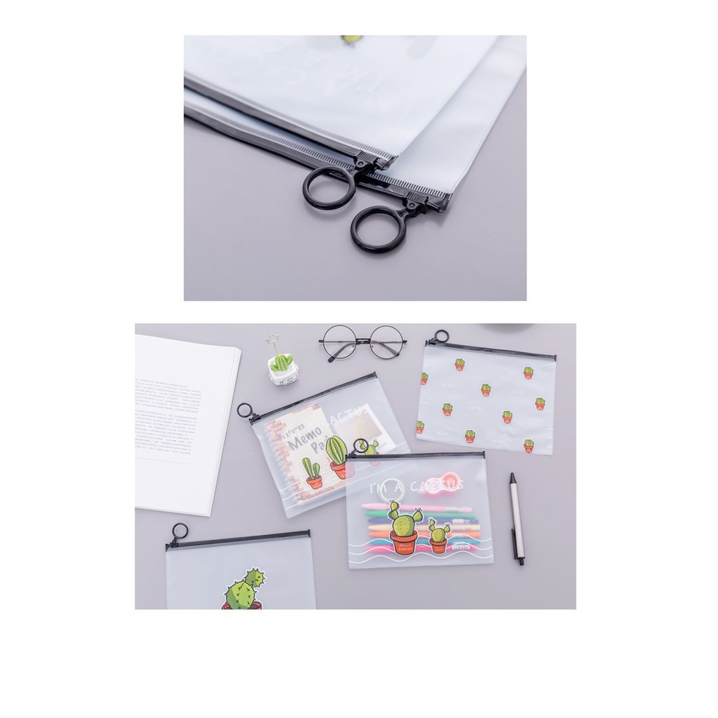 

PF02 Korean Castus PVC Transparant Stationery A5 File Folder / Tempat Pensil / Tempat Kosmetik