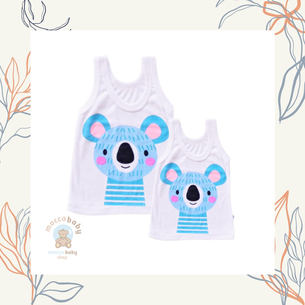 MBSS - SINGLET Harian Karakter Anak Kids SIZE 0-3 Tahun / Kaos Dalam Motif Kartun Unisex SS1