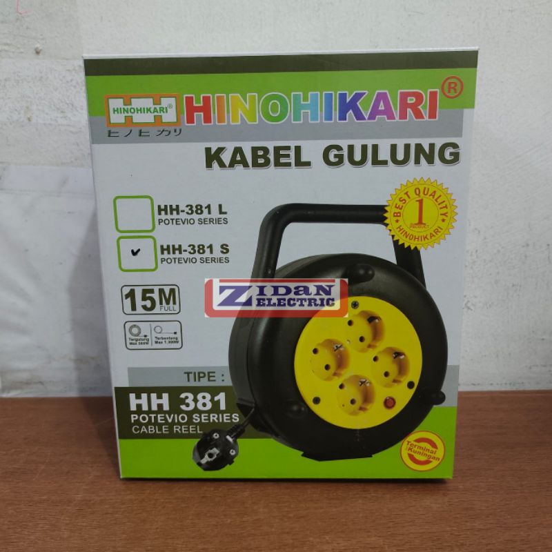 Kabel Roll / Kabel Box HINOHIKARI 15 Meter, Kabel Tembaga Murni