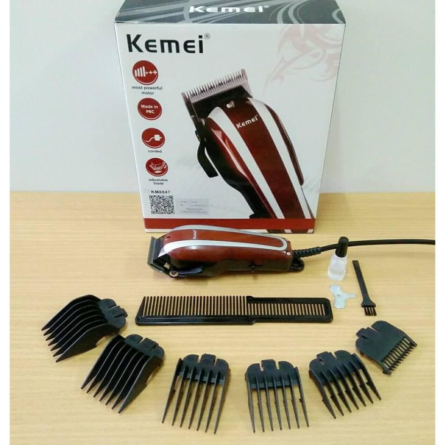 Promo Terbaru!!! Alat Cukur Hair Clipper Kemei KM-8847 Mesin Cukur Rambut Cordless mudah di gunakan