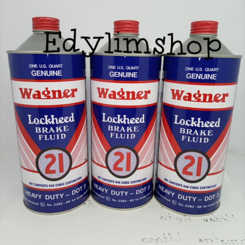 minyak rem/Brake fluid heavy duty dot3 1 liter Wagner ( harga per pc)