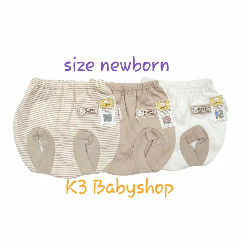 Celana Pop Fluffy Khaki Coklat Putih white celana pendek bayi SNI