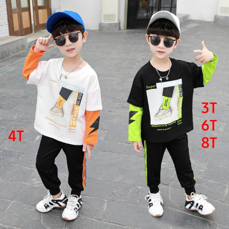 SETELAN IMPORT ANAK COWOK / SETELAN ANAK 3 4 6 8 TAHUN / SETELAN IMPORT KEREN TERBARU / BAJU LEBARAN