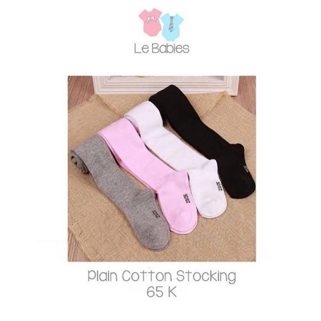 Plain cotton stocking / celana legging bayi