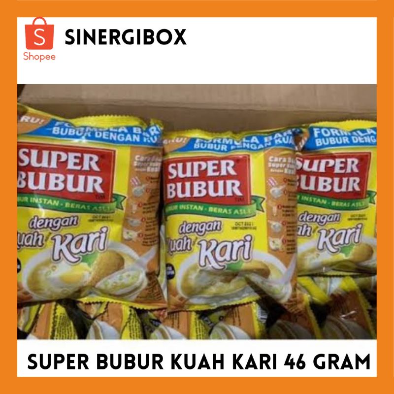 

[1 DUS] SUPER BUBUR kuah kari instan @46 gram 40 pcs