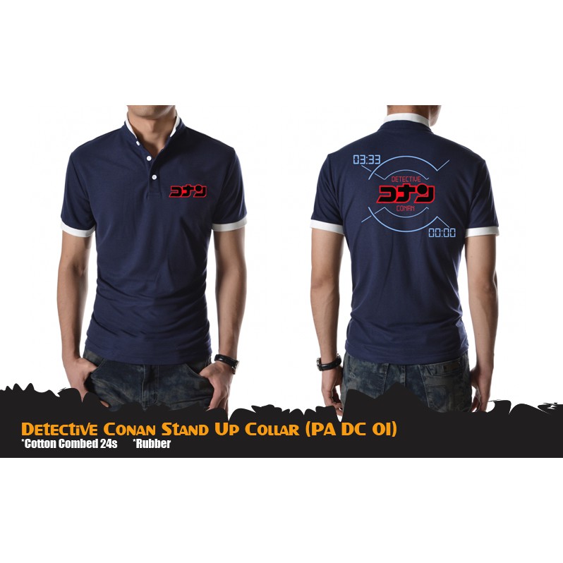 KAOS POLO ANIME - DETECTIVE CONAN STAND UP COLLAR POLO - PA DC 01